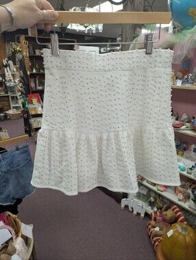 Queen Of Sparkles Pearl Rhinestone Miniskirt